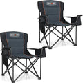Overmont Oversized Folding Camping Chair 2-Pack. 450 lbs Capacity. Portable with Storage. Padded Comfort