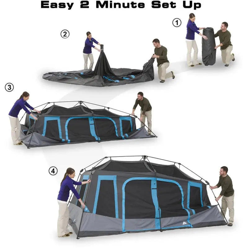 Ozark Trail Dark Rest Instant Cabin Tent – 10-Person. Quick-Setup Design