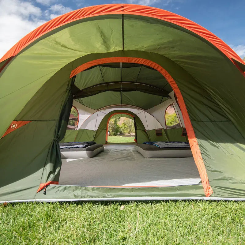 Ozark Trail Hazel Creek 18-Person Cabin Tent. with 3 Covered Entrances