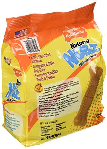 (Pack of 2) Nylabone Natural Nubz Edible Dog Chews 22ct. (2.6lb/Bag) -Total 5.2lb