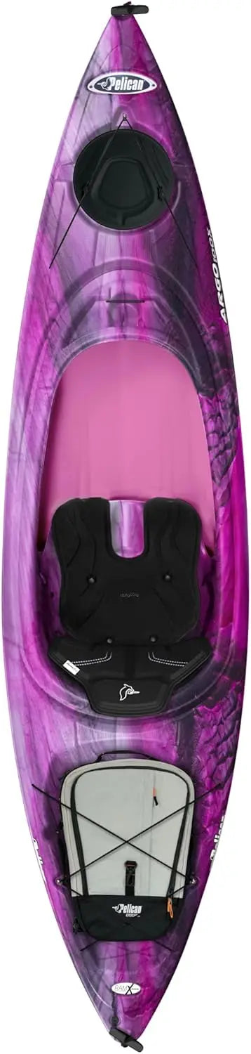 Pelican Argo 100X EXO 10 ft Sit-in Kayak with Exo Cooler Bag – Lightweight &amp; Stable – Stardust