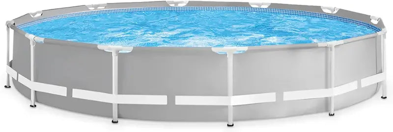 Prism Frame Above-Ground Swimming Pool – 12′ Round. 30″ Deep Summer Pool for Families