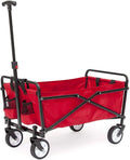 Seina Collapsible Folding Wagon with Straps | Utility Cart. Portable. Lightweight. Fold up. for Groceries. Laundry. Sports. Baseball. Softball. Fishing and Camping