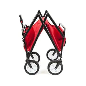 Seina Collapsible Folding Wagon with Straps | Utility Cart. Portable. Lightweight. Fold up. for Groceries. Laundry. Sports. Baseball. Softball. Fishing and Camping