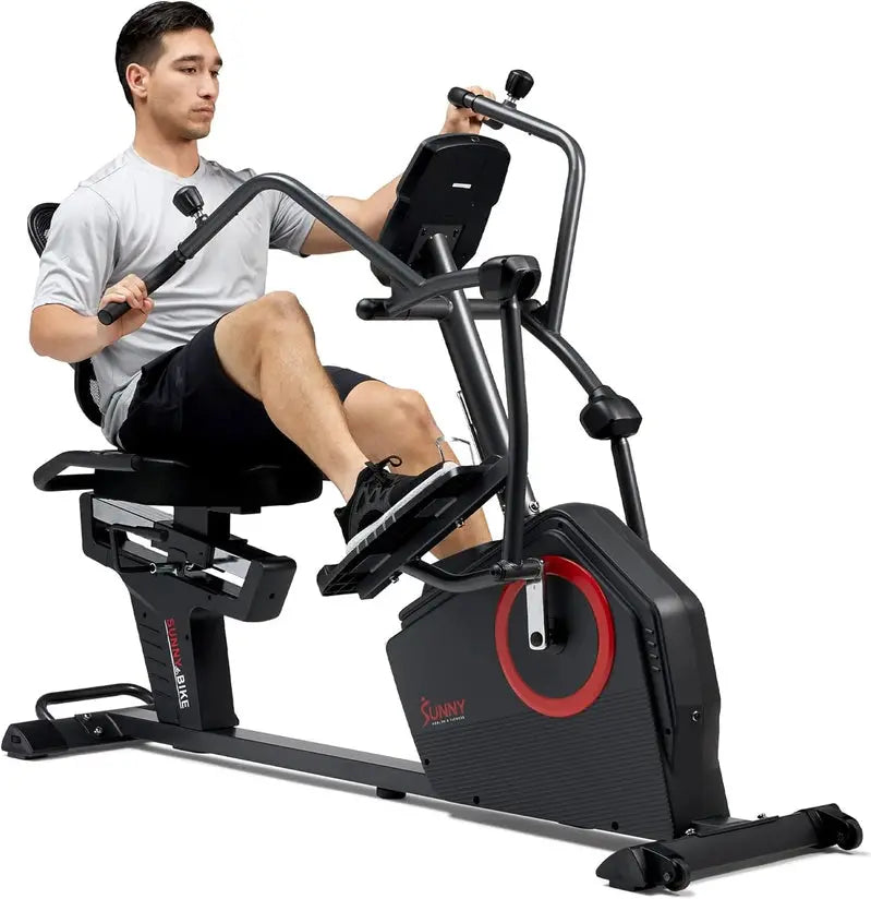 Sunny Health SF-RBE4886SMART Recumbent Elliptical Cross Trainer – Electromagnetic Resistance with Arm Exercisers