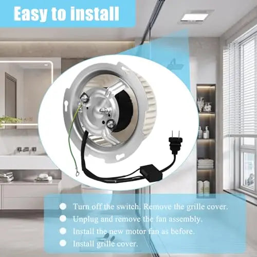 .Upgraded 8832NA Blower Motor for Nutone 84757 JA2B099N Bathroom Fan - Replace 8832NA “A” Unit &amp; 8832SA